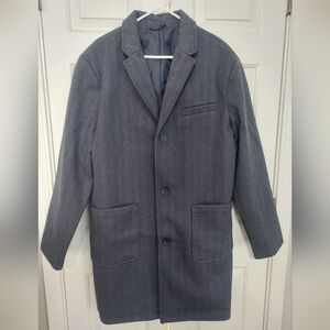 Old Navy Men's Charcoal Trench Coat